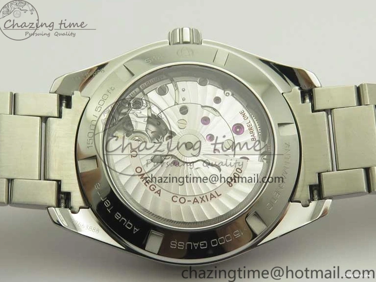 0127 Aqua Terra 150M SS VSF 1:1 Best Edition Blue Wave Textured Dial YG Hand on SS Bracelet A8500 Super Clone Sporty 8026